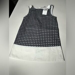 NWT girls okaidi black and white dress.  Size 3.